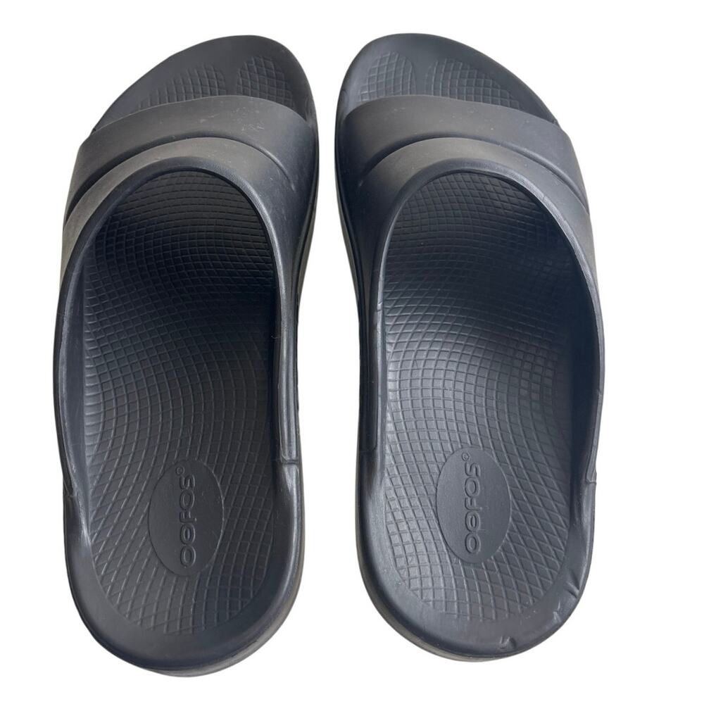 OOFOS OOahh Recovery Slides Men’s 11 Black EU 44 Comfort Sandals